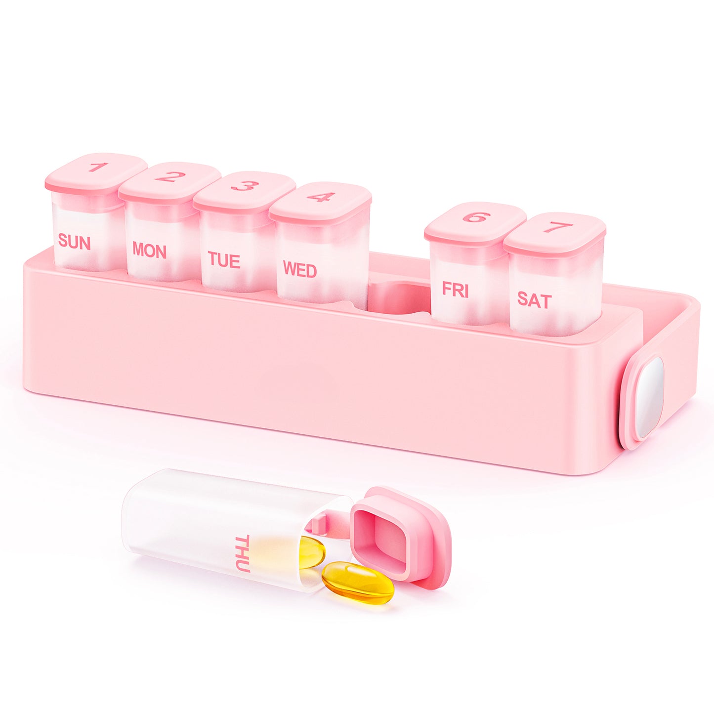 Stylish Weekly Pill Box with Base