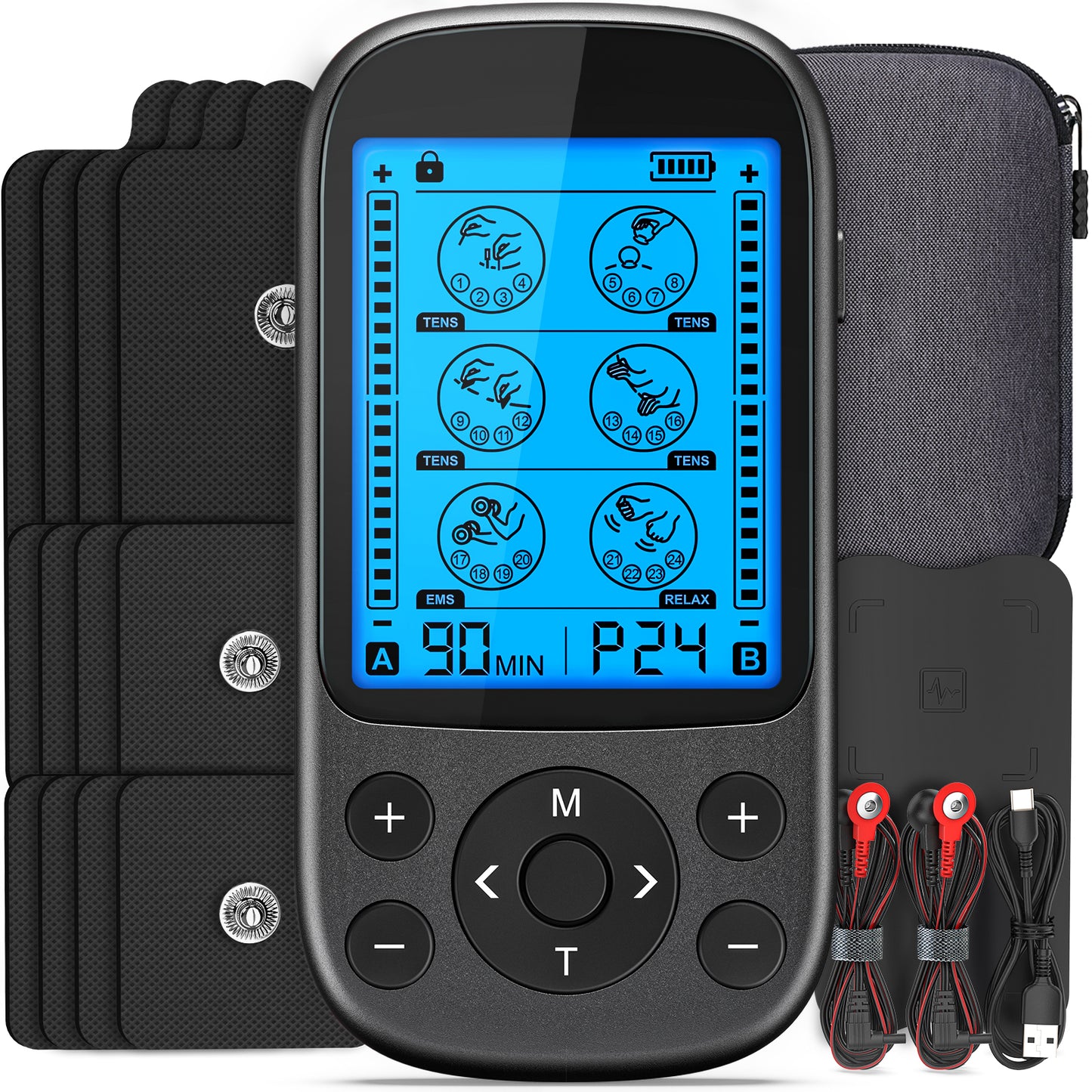 3-in-1 TENS Unit (Snap Electrodes)