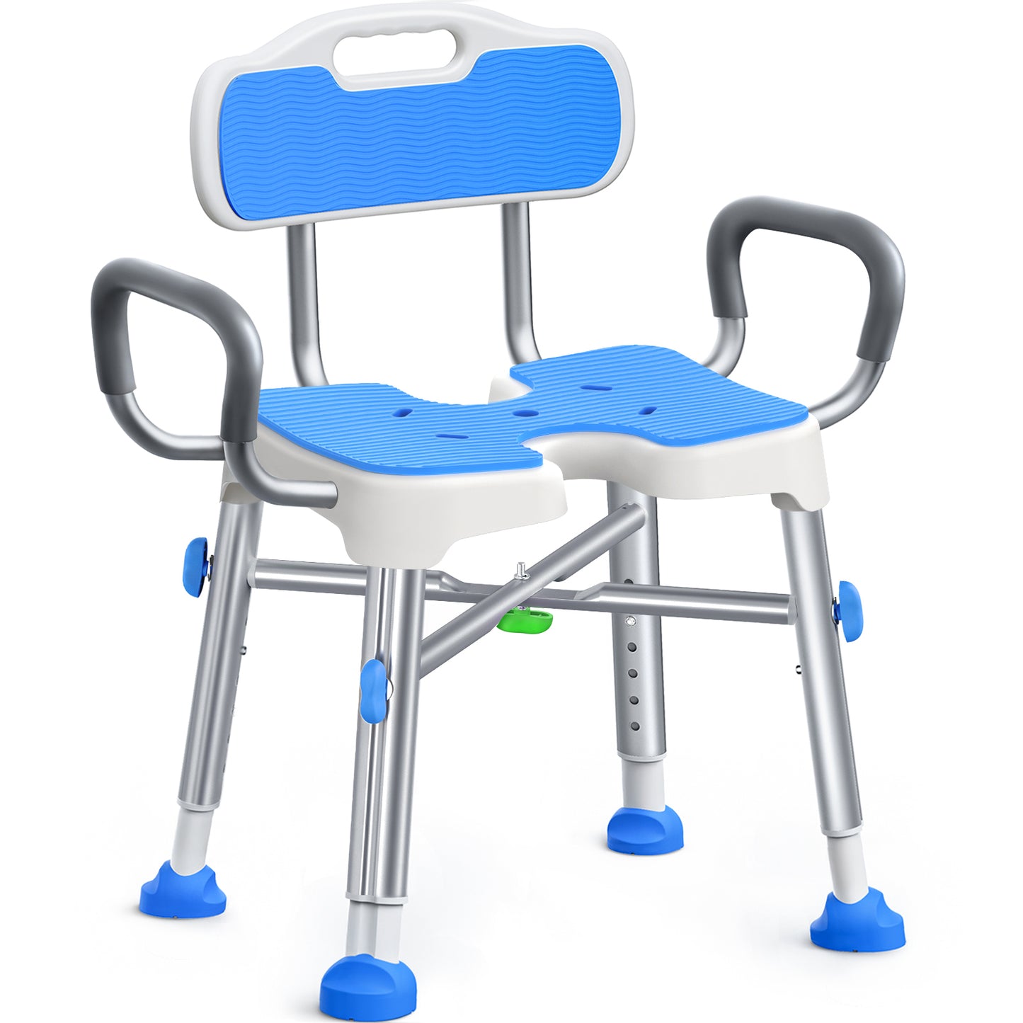 H-Shaped Shower Chair with Back and Arms