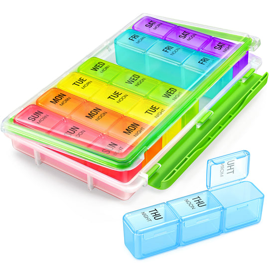 Moisture-Proof Weekly Pill Box 3 Times A Day