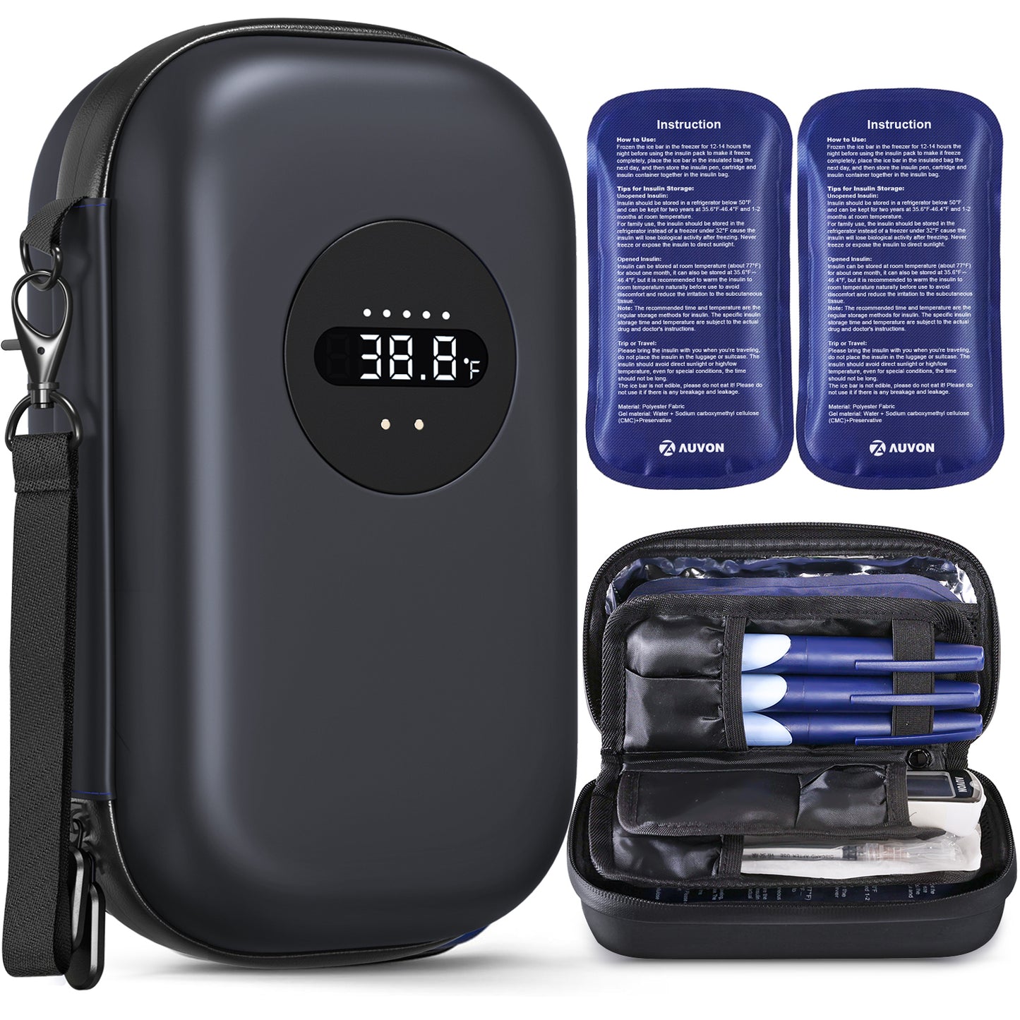 Insulin Cooler Travel Case with Temp Display