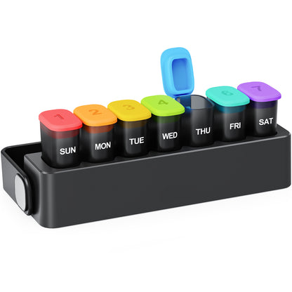 Stylish Weekly Pill Box with Base