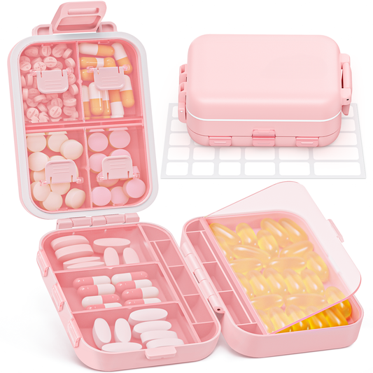 Foldable Pill Box with Triple Layers