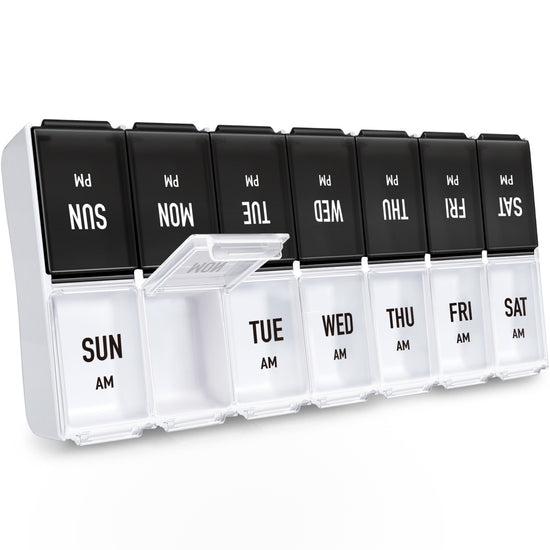 AM PM Weekly Pill Box