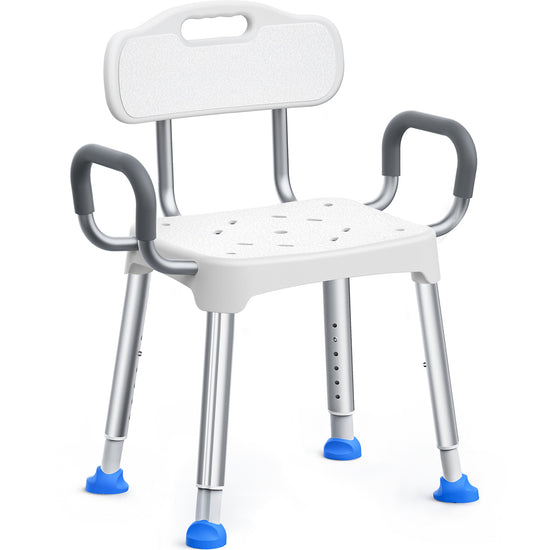 Square Shower Chair with Back and Arms