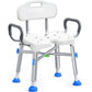 H-Shaped Shower Chair with Back and Arms