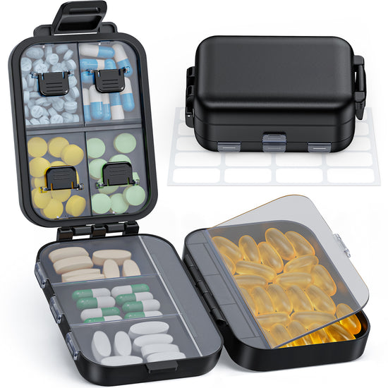 Foldable Pill Box with Triple Layers